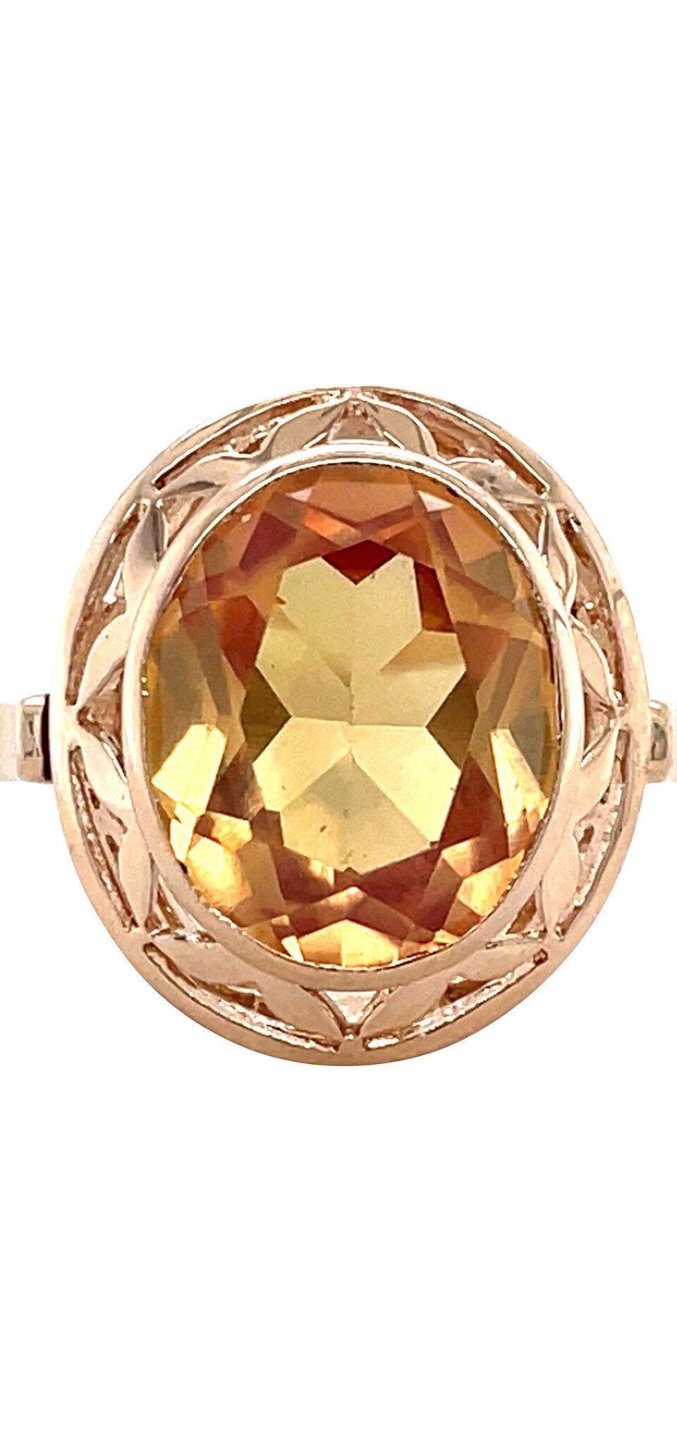 Vintage 14K Rose Gold Ring with Sapphire